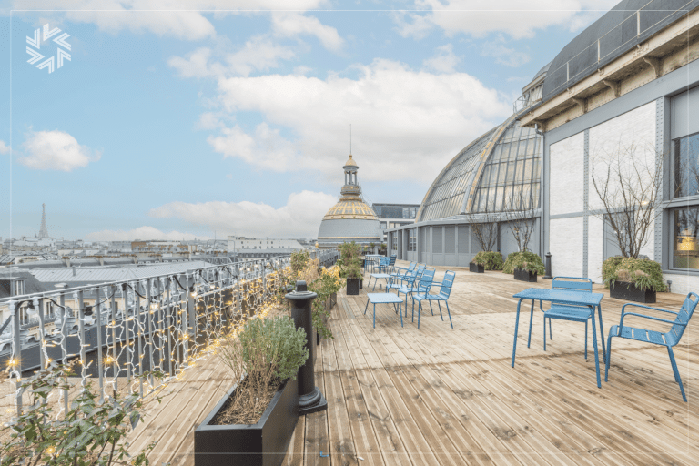 Vue du 7e Ciel Printemps Haussmann lieu événementiel Paris